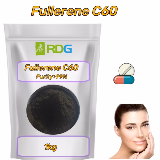 Factory Supply CAS 99685-96-8 Coametic Raw Material Carbon Fullerene C60